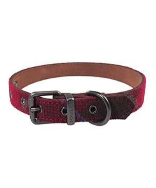 ROSEWOOD HERITAGE TWEED LEATHER COLLAR MEDIUM