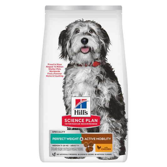 Hill's Science Plan Canine Perfect Weight & Active Mobility | Medium Breed | VetX