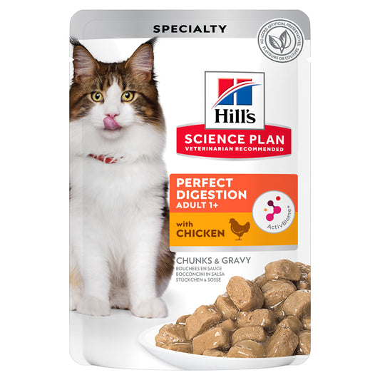 Hill's Science Plan Feline Adult Chicken | Perfect Digestion Pouch | VetX