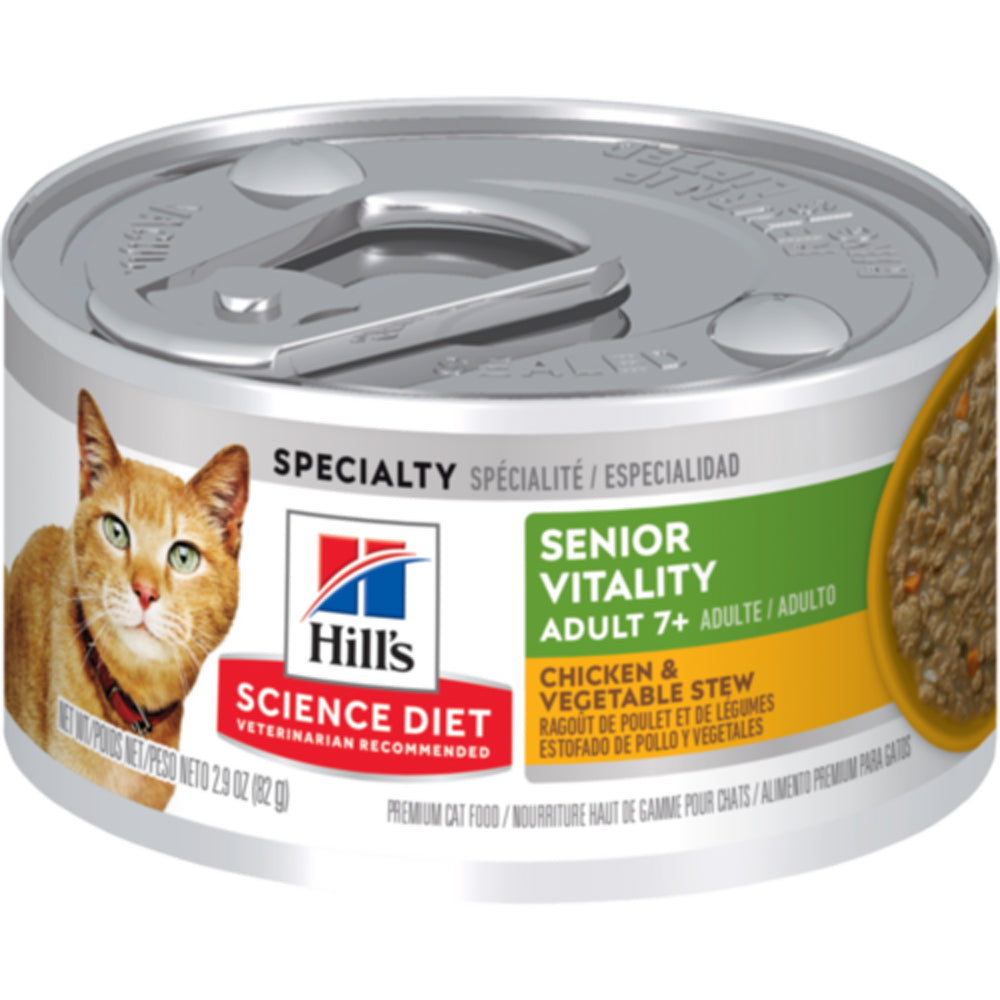 Hill's Science Plan Feline Senior Vitality Chicken & Veg Stew | VetX