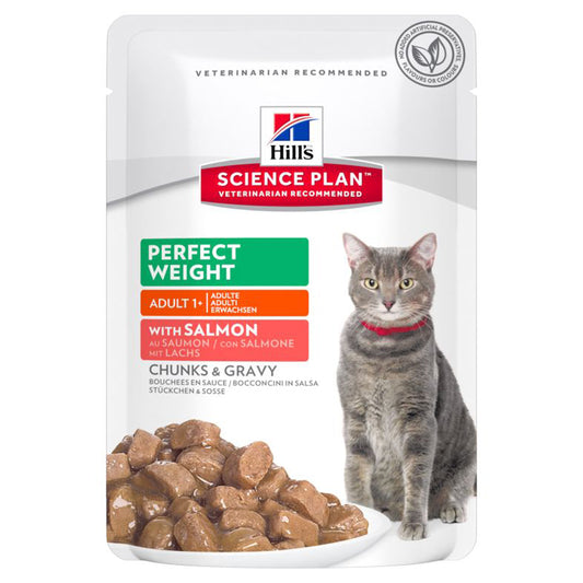 Hill's Science Plan Feline Perfect Weight Chicken & Salmon Pouch | VetX