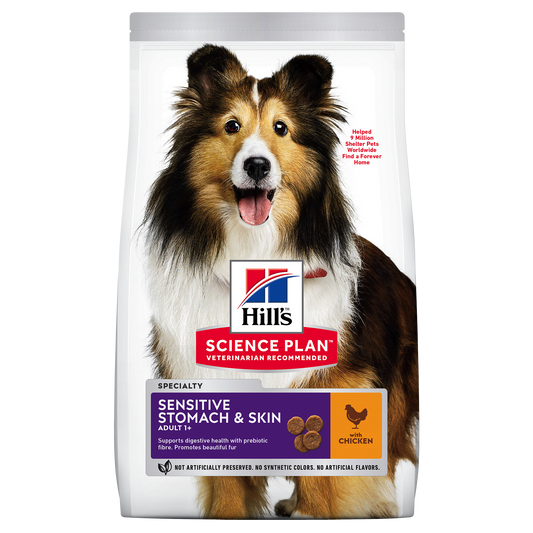 Hill's Science Plan Canine Sensitive Stomach & Skin Med & Large Chicken | VetX